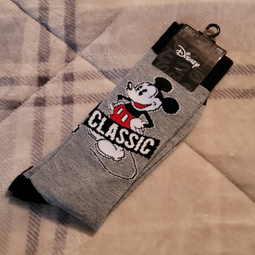 NWT Disney Classic Mickey Mouse Crew Socks